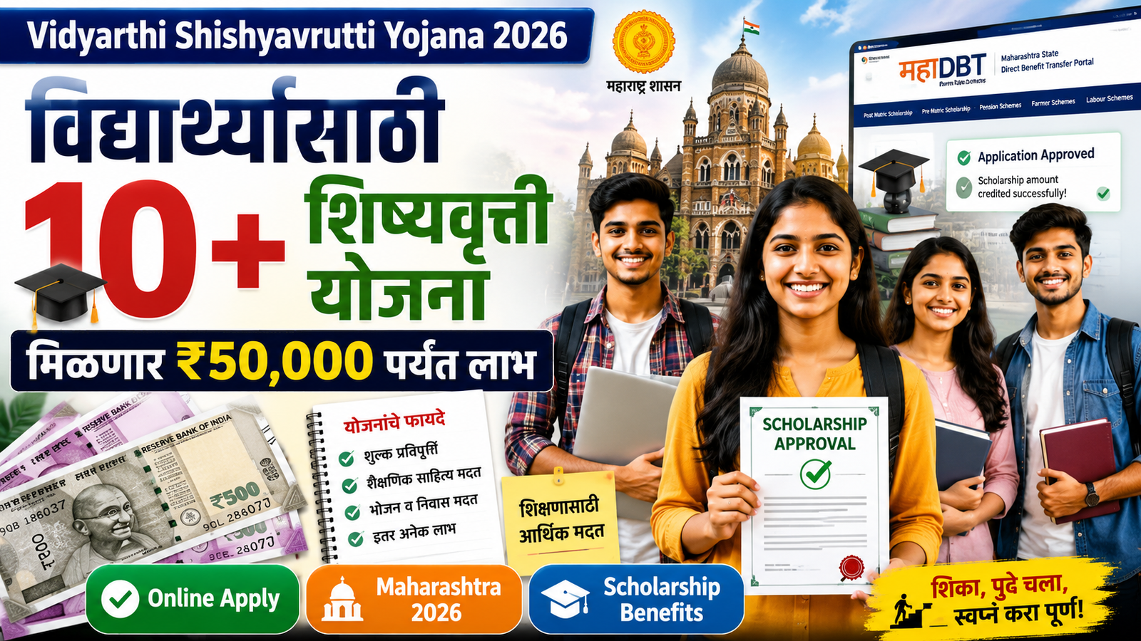 Vidyarthi Shishyavrutti Yojana 2026 Maharashtra