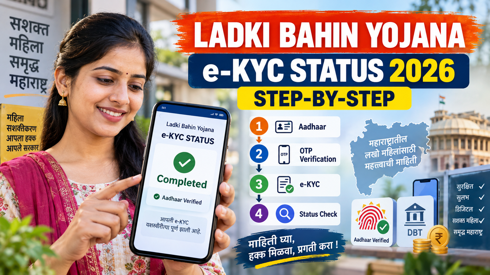 Ladki Bahin Yojana e-KYC 2026 Status Check